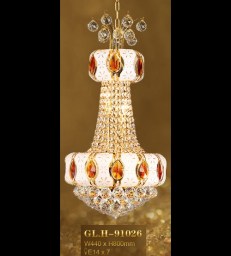 Lampu Kristal Mewah GLH-91026 W440H800 GD